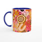 Aboriginal Art Print | Just The Two of Us | White 11oz Ceramic Mug with Color Inside