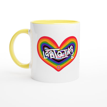 LGBTQIA | LGBTQIA Plus | White 11oz Ceramic Mug with Color Inside