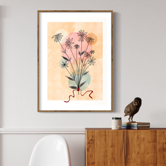 Flower Art | Bunch of Daisies | Art Print