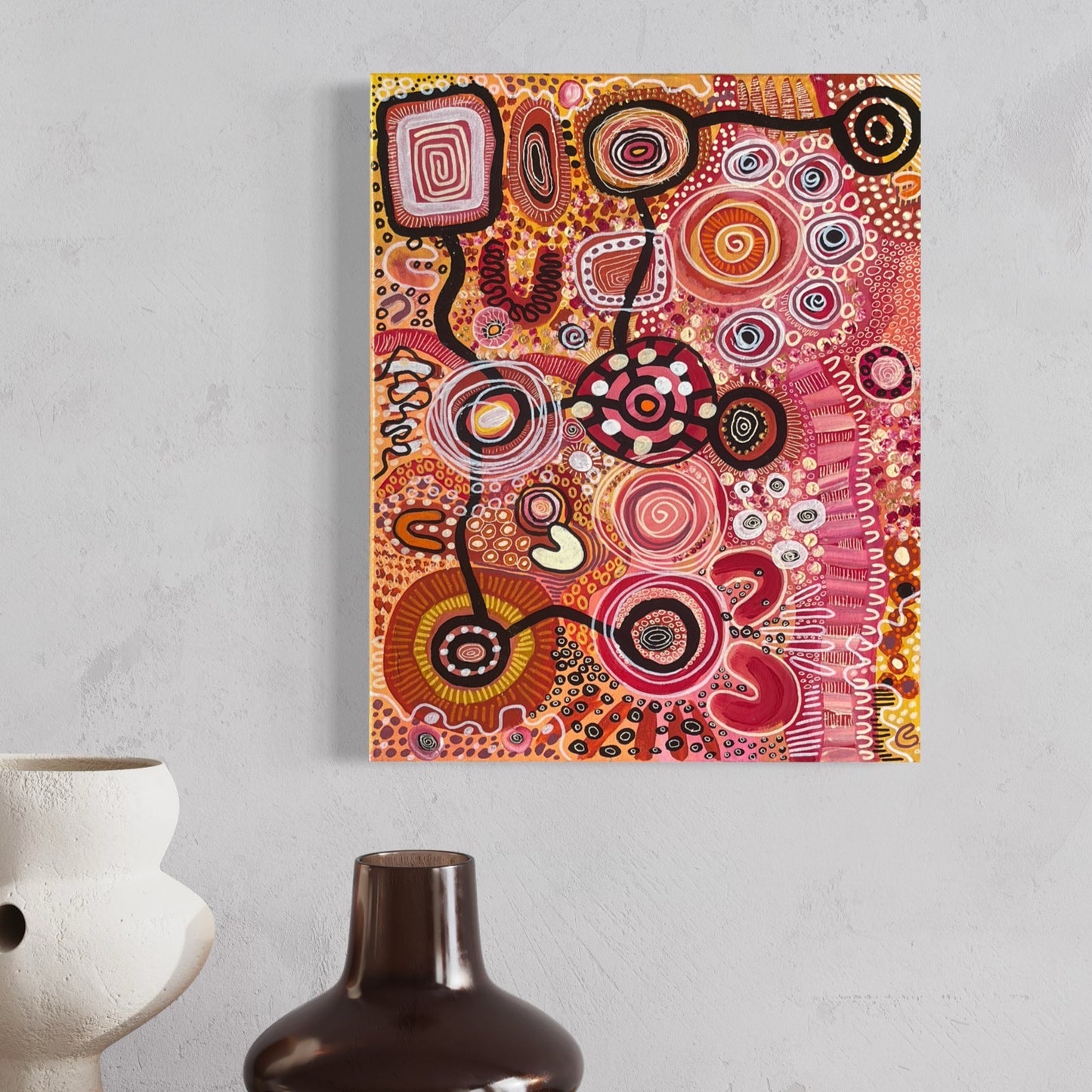 Aboriginal Art | Game of Love and Life | One-of-a-Kind Original Painting