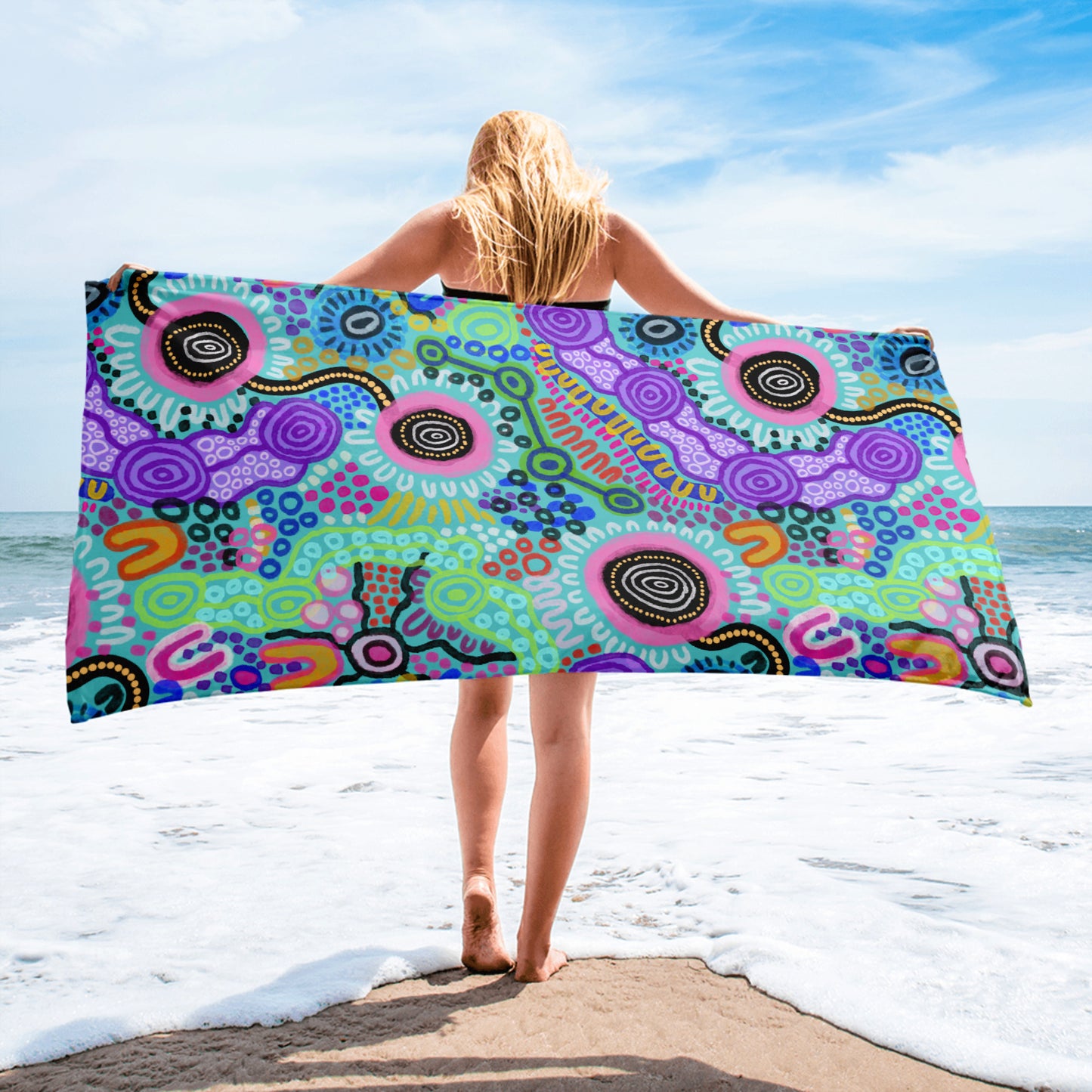 Aboriginal Art | Technicolour Dreaming | Towel