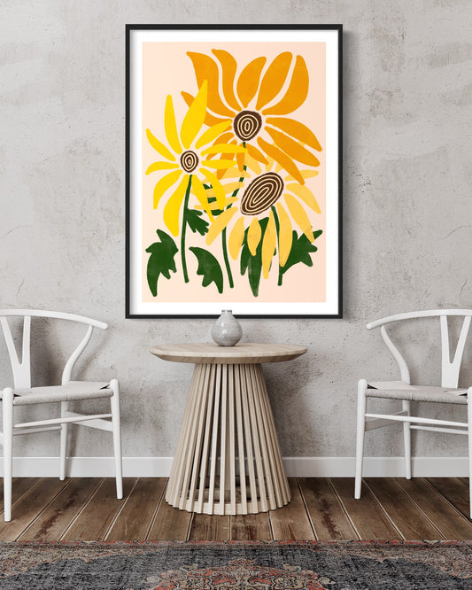 Flower Art | Sunflowers Shine Shine | Art Print