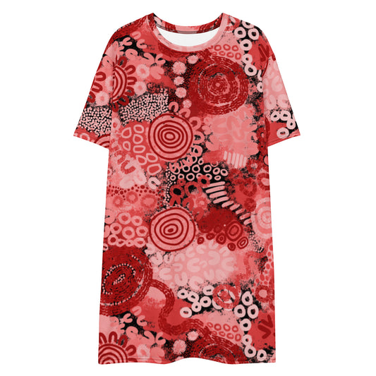 Aboriginal Art | Red Ochre | T-shirt Dress