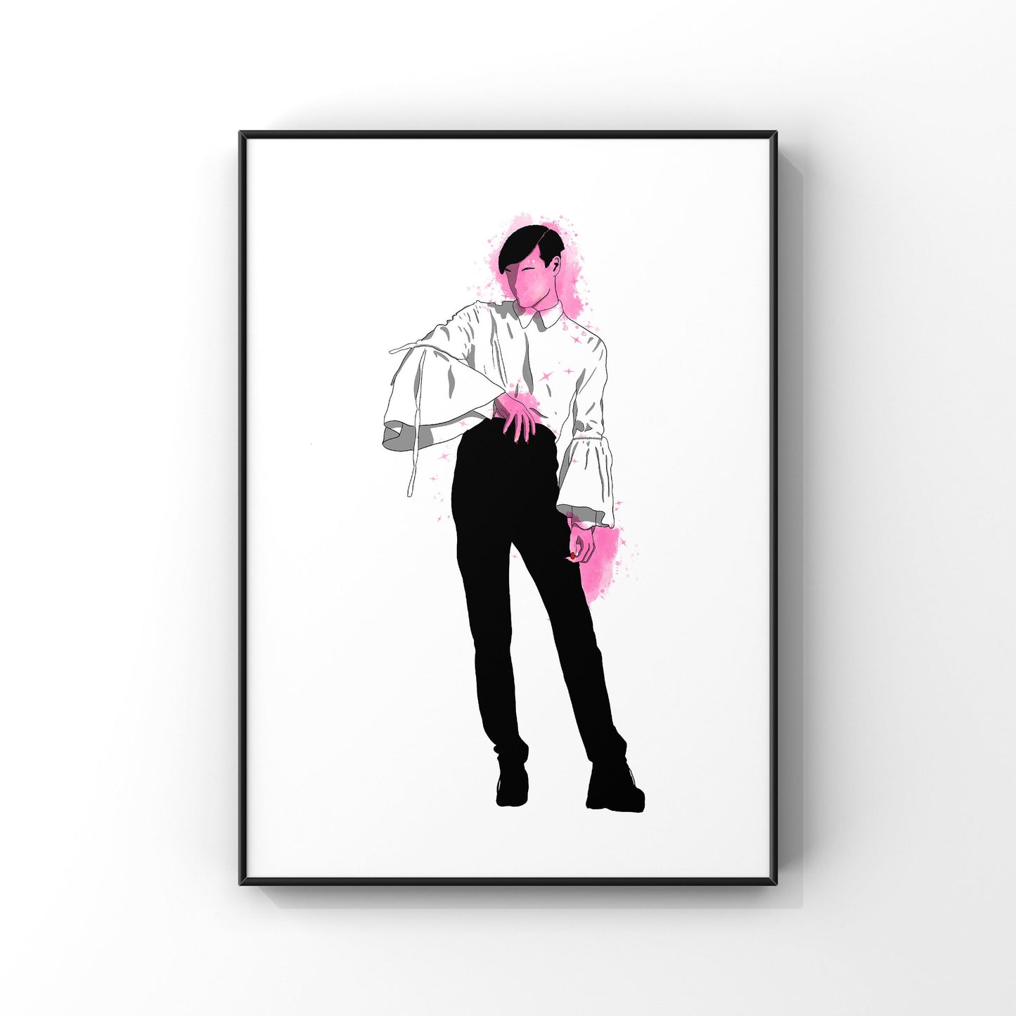 LGBTQIA+ Art | Robbie: Pretty in Genderfuck | Art Print
