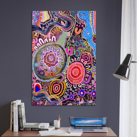 Aboriginal Art | Deep Blue | Print to Canvas | Limited Release