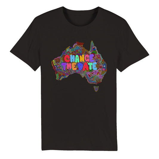 Aboriginal Art | Change The Date "Invasion day" | Premium Unisex Crewneck T-shirt