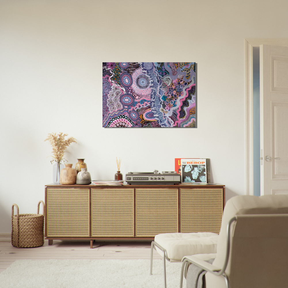 Aboriginal Art | Fairy Floss Skies | Print to Canvas | Limited Release