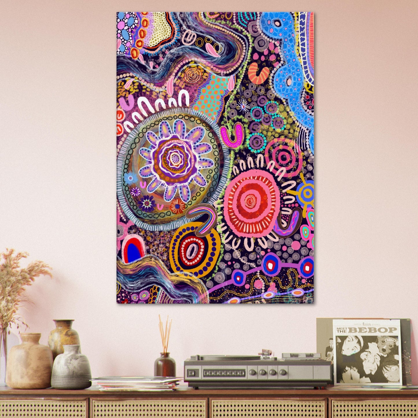Aboriginal Art | Deep Blue | Print to Canvas | Limited Release