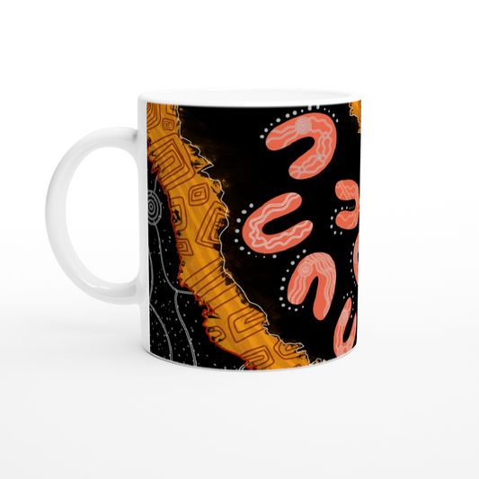 Aboriginal Art Print | Taking Shelter | Ceramic 11oz Mug