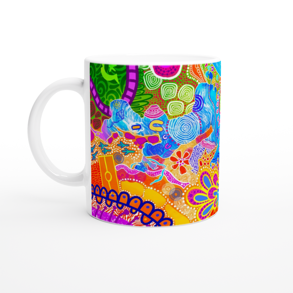 Aboriginal Art Print | Lake Macquarie | Ceramic 11oz Mug