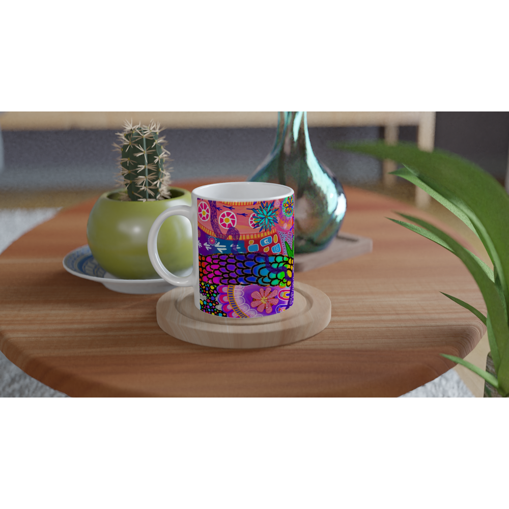 Aboriginal Art | Rainbow Serpent | Ceramic 11oz Mug