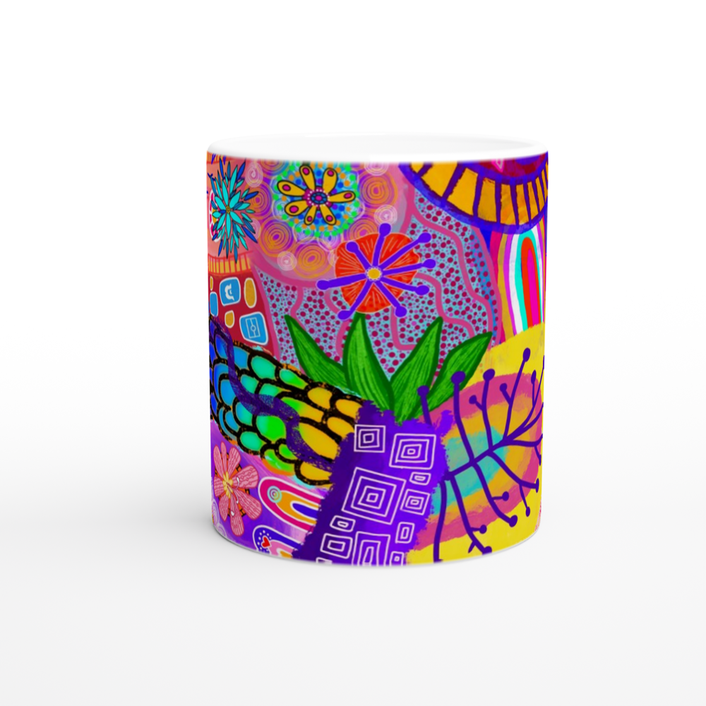 Aboriginal Art Print | Rainbow Serpent | Ceramic 11oz Mug